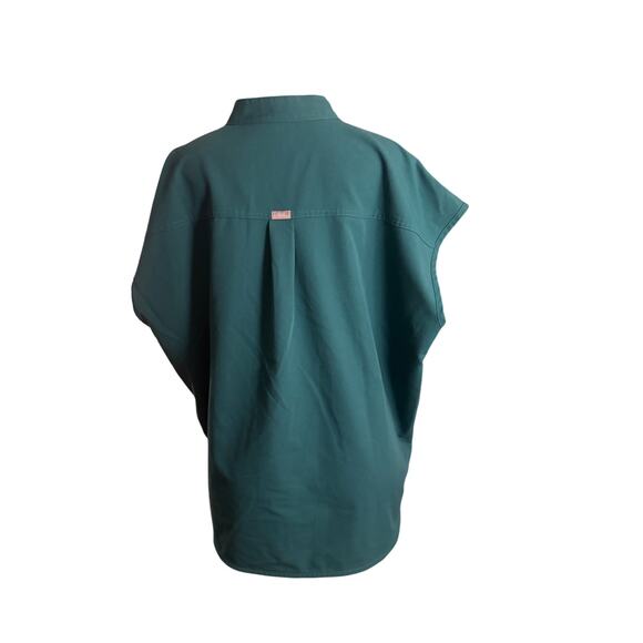 Women XXL Figs Rafaela Oversized Scrub Top Shirt Medical Hunter Green Nursing - Picture 4 of 6